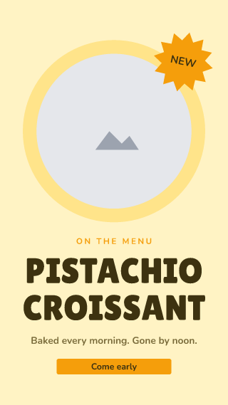 New on the menu: story template