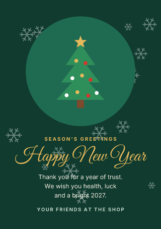 New Year card: invitation template