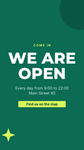 We are open: story template