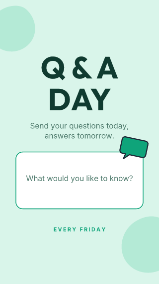 Q and A day: story template