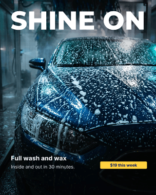 Car wash offer: post template