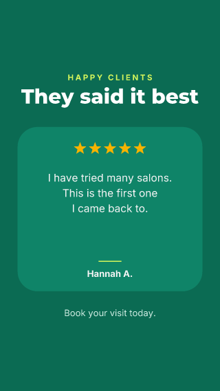 Happy client: story template