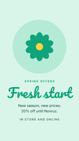 Spring offers: story template