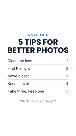 5 tips: story template