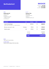 Agency: invoice template