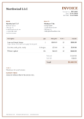 Framed: invoice template