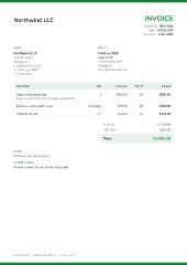 Fresh stripes: invoice template