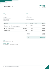 Geometric: invoice template