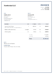Legal: invoice template
