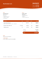 Sunny wave: invoice template
