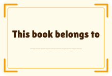 This book belongs to: label template