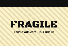 Fragile / shipping: label template