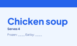 Freezer labels: label template