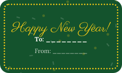 Holiday gift tags: label template