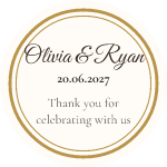 Wedding favour: label template