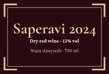 Wine bottle: label template