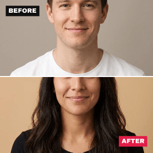 Above and below: photo template