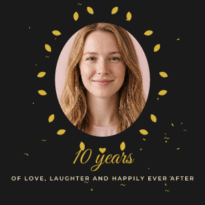 Golden anniversary: photo template