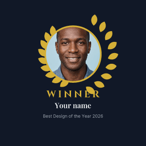 Award winner: photo template