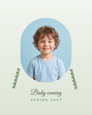 Baby on the way: photo template