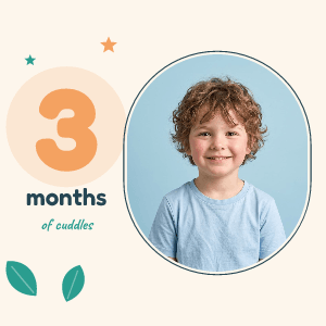 Baby milestone: photo template