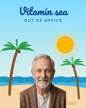 Vitamin sea: photo template