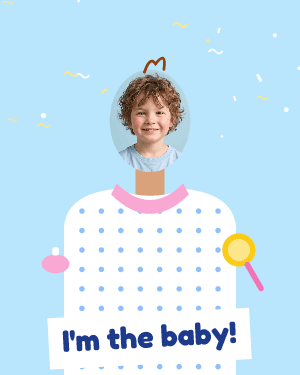 Big baby: photo template