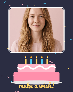 Make a wish: photo template