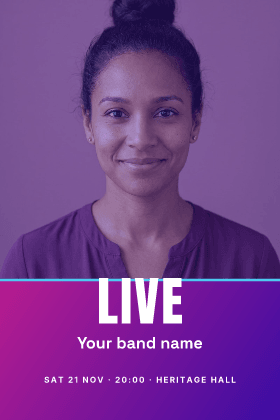 Concert poster: photo template
