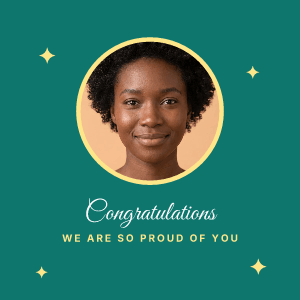 Congratulations: photo template