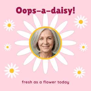 Oops-a-daisy: photo template