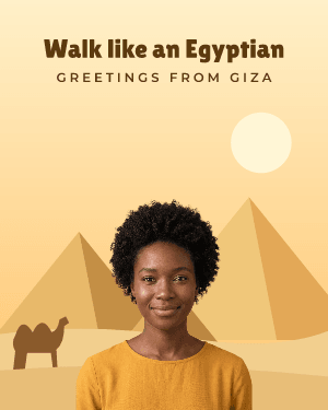 Walk like an Egyptian: photo template