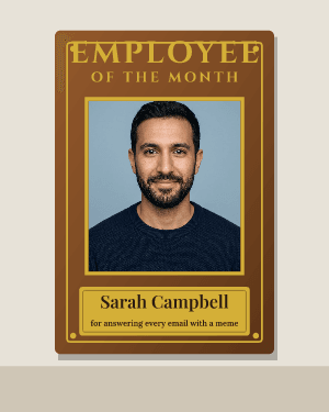 Employee of the month: photo template
