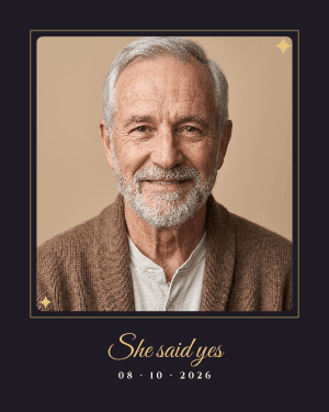 We're engaged: photo template