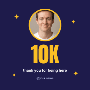 Thank you, followers: photo template