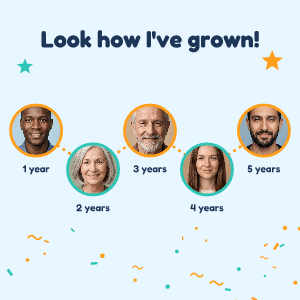 Growing up: photo template
