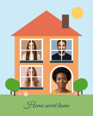 Home sweet home: photo template