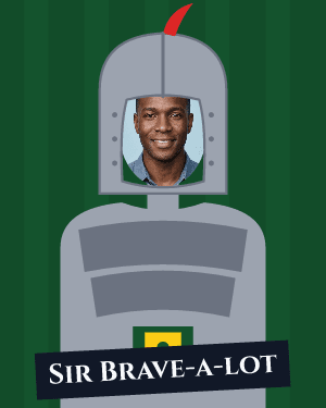 Brave knight: photo template