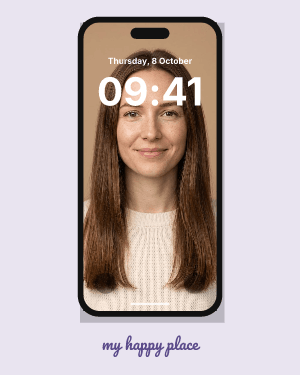 Phone lock screen: photo template