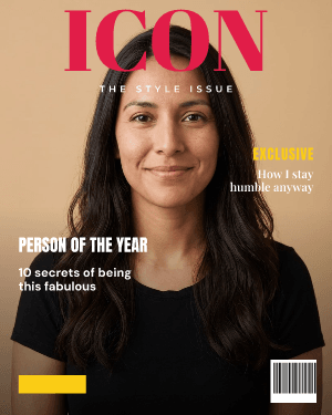 Magazine cover: photo template