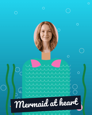 Mermaid at heart: photo template