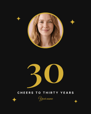 Milestone birthday: photo template
