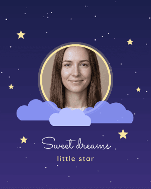 Sweet dreams moon: photo template