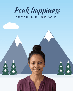 Peak happiness: photo template