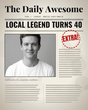 Front page news: photo template