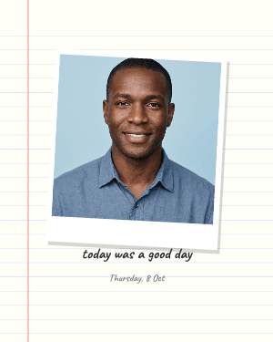 Notebook page: photo template