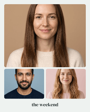 One big, two small: photo template