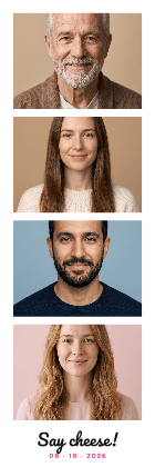 Photo booth strip: photo template