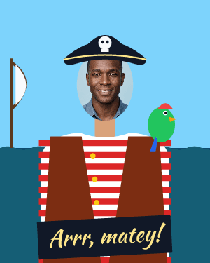 Pirate captain: photo template