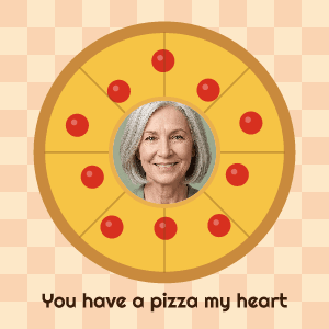Pizza my heart: photo template